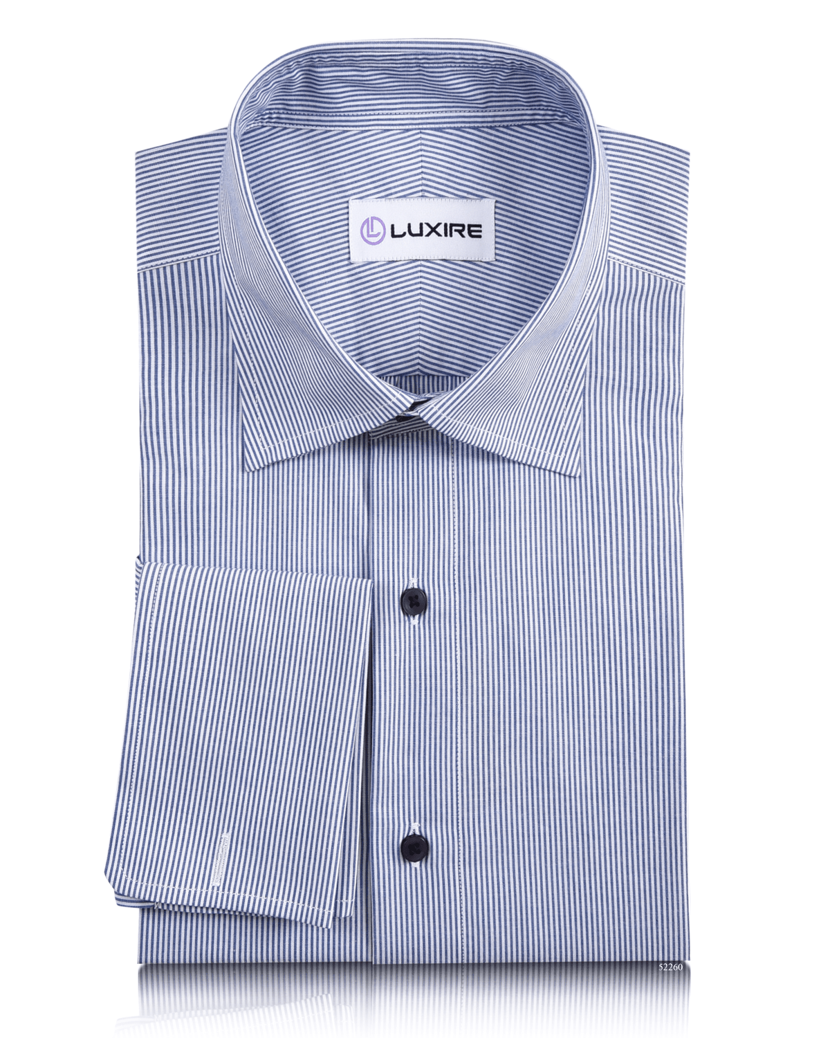 Navy Dress Stripes Shirt - 1