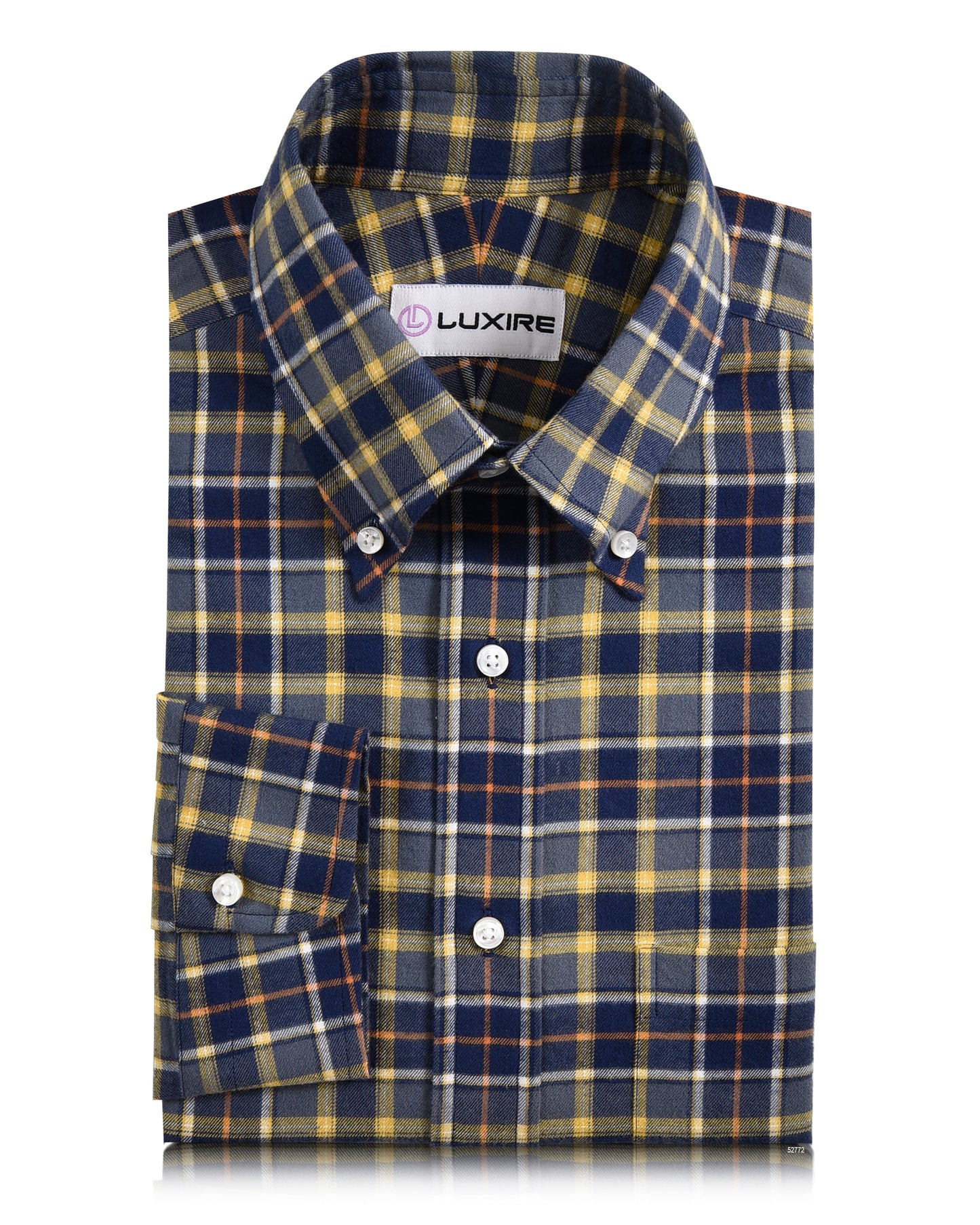 Grey Yellow Tartan Twill