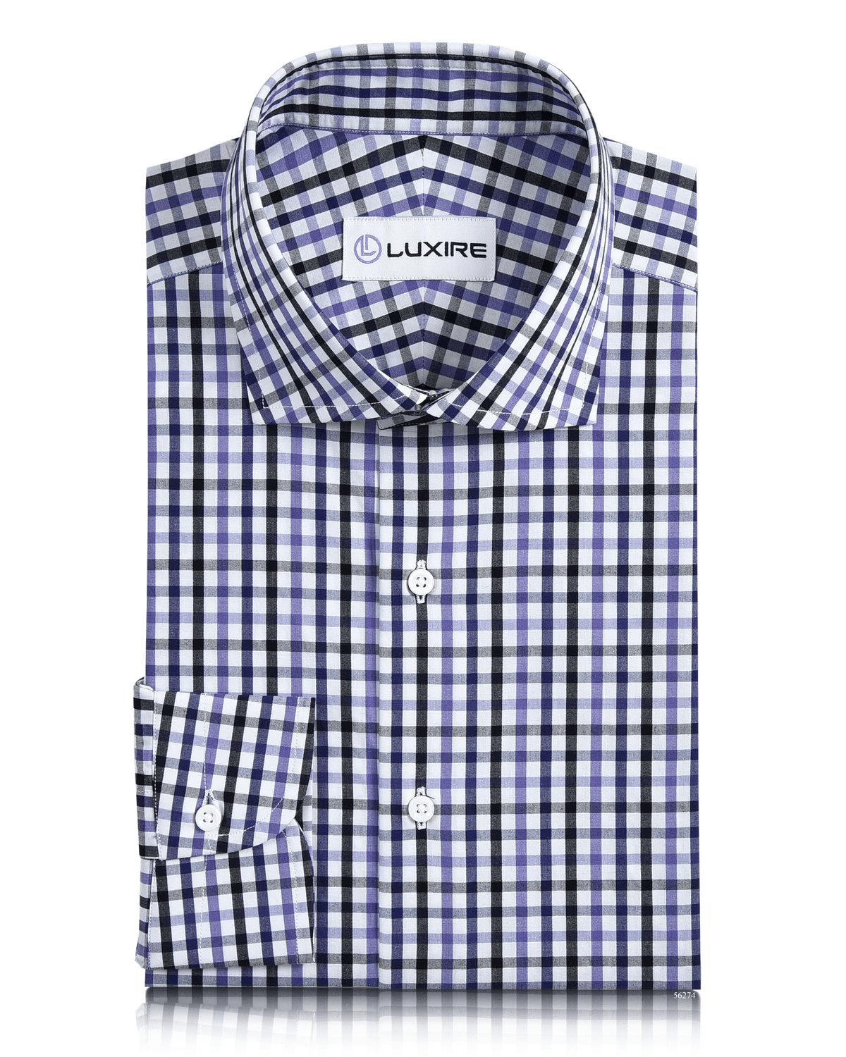 Purple Black Tattersall Gingham Shirt - 1