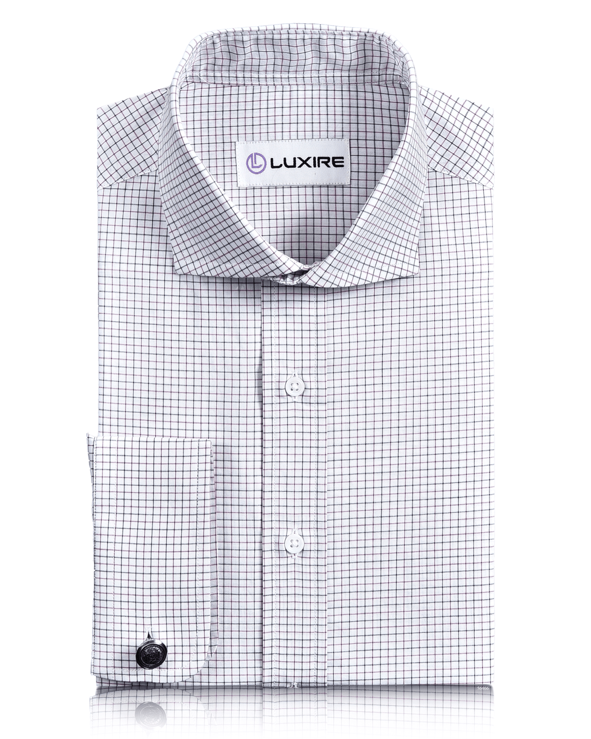 Mauve Black Tattersall Checks on White - 1