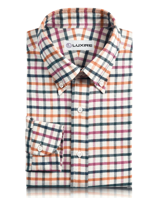 Pink Orange Green Blue Window Pane Checks Flannel