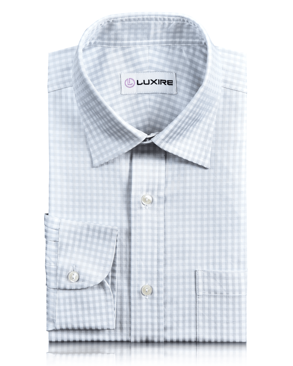 Zegna White Grey Gingham - 1