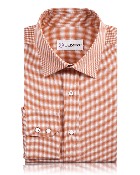 Orange Houndstooth Shirt