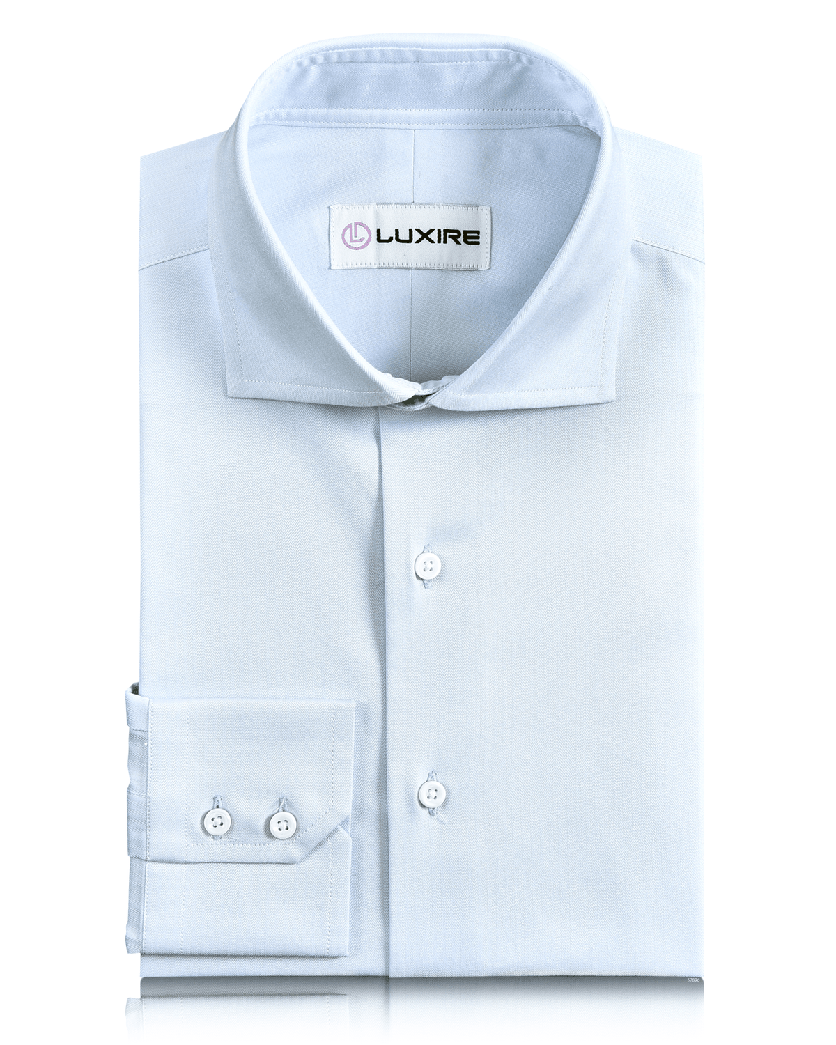 Pale Blue Herringbone Shirt - 1