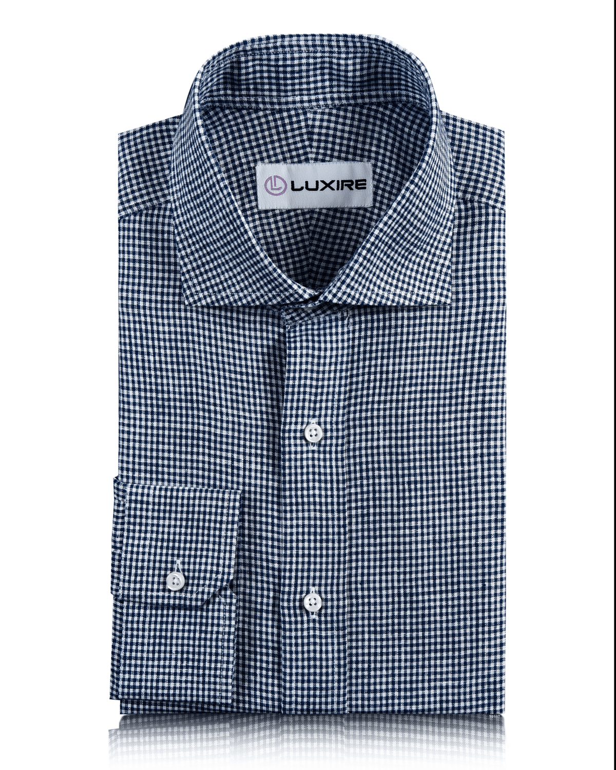 Blue White Gingham Linen Shirt - 1
