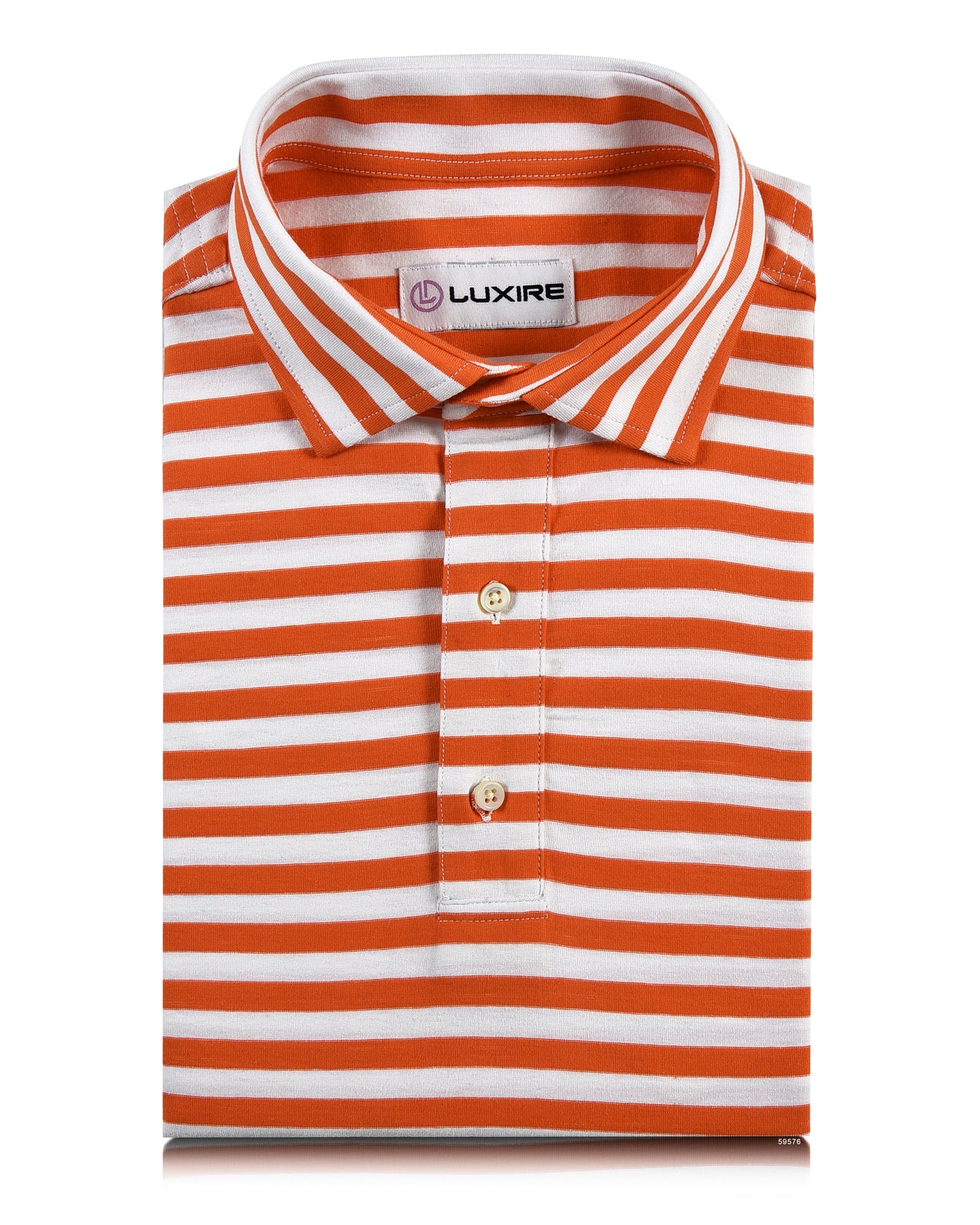 Orange white stripes T-shirt