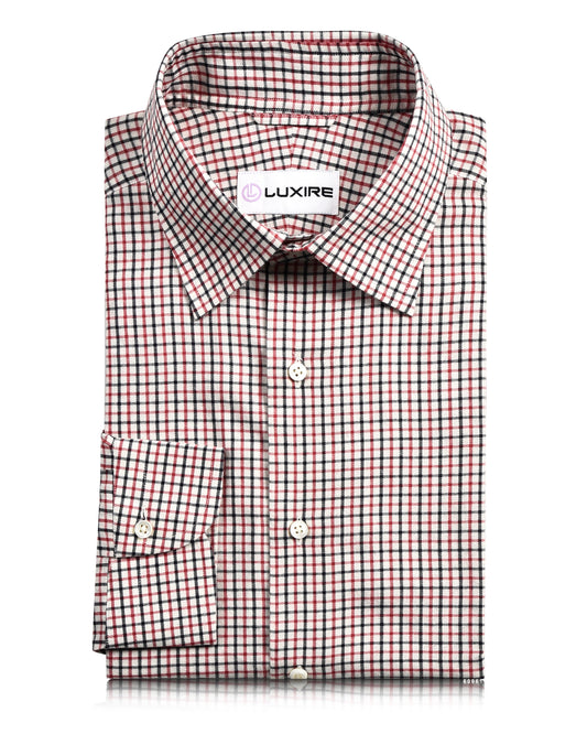 Black Red in Ecru Checks