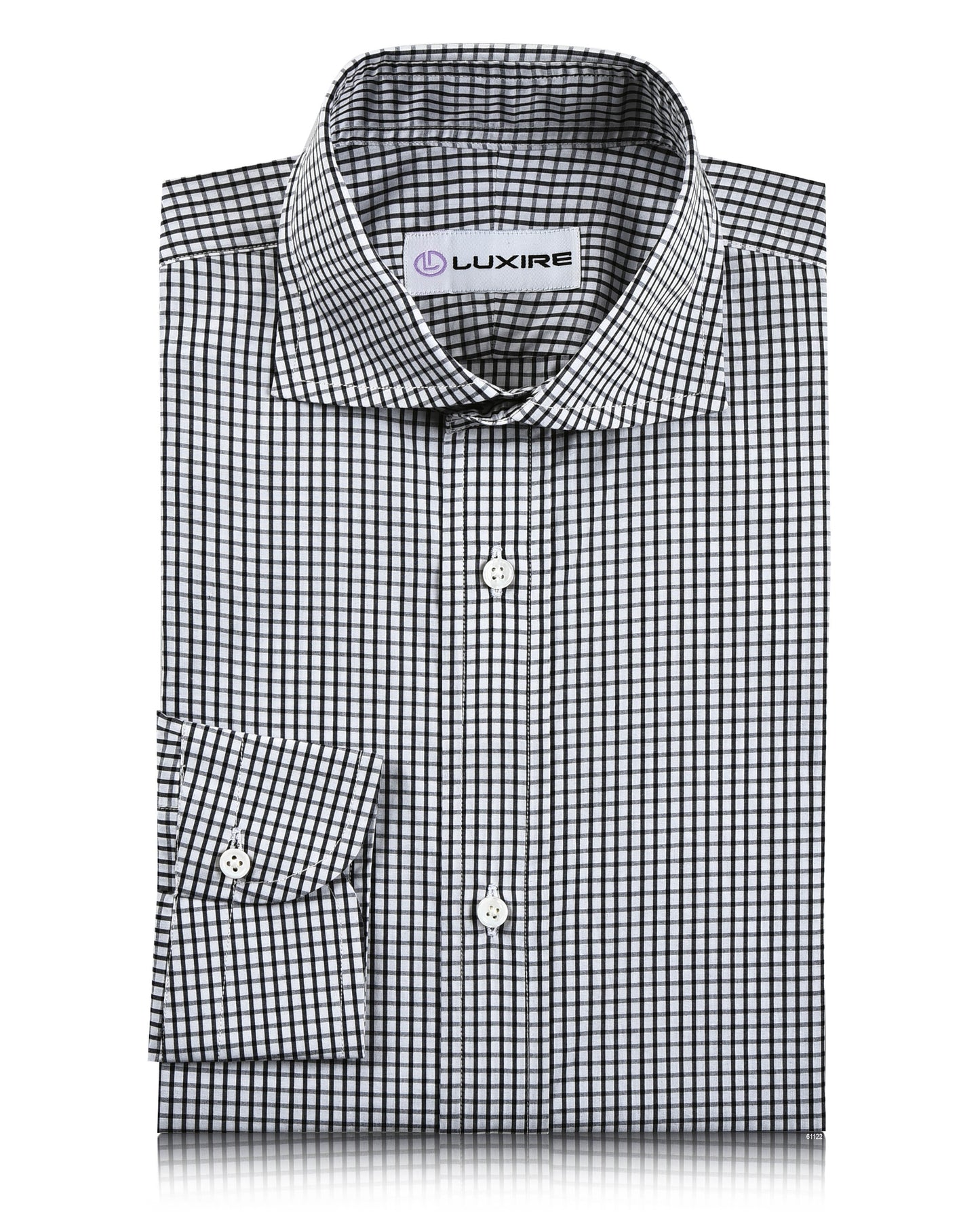 Brembana Black White Graph checks Shirt