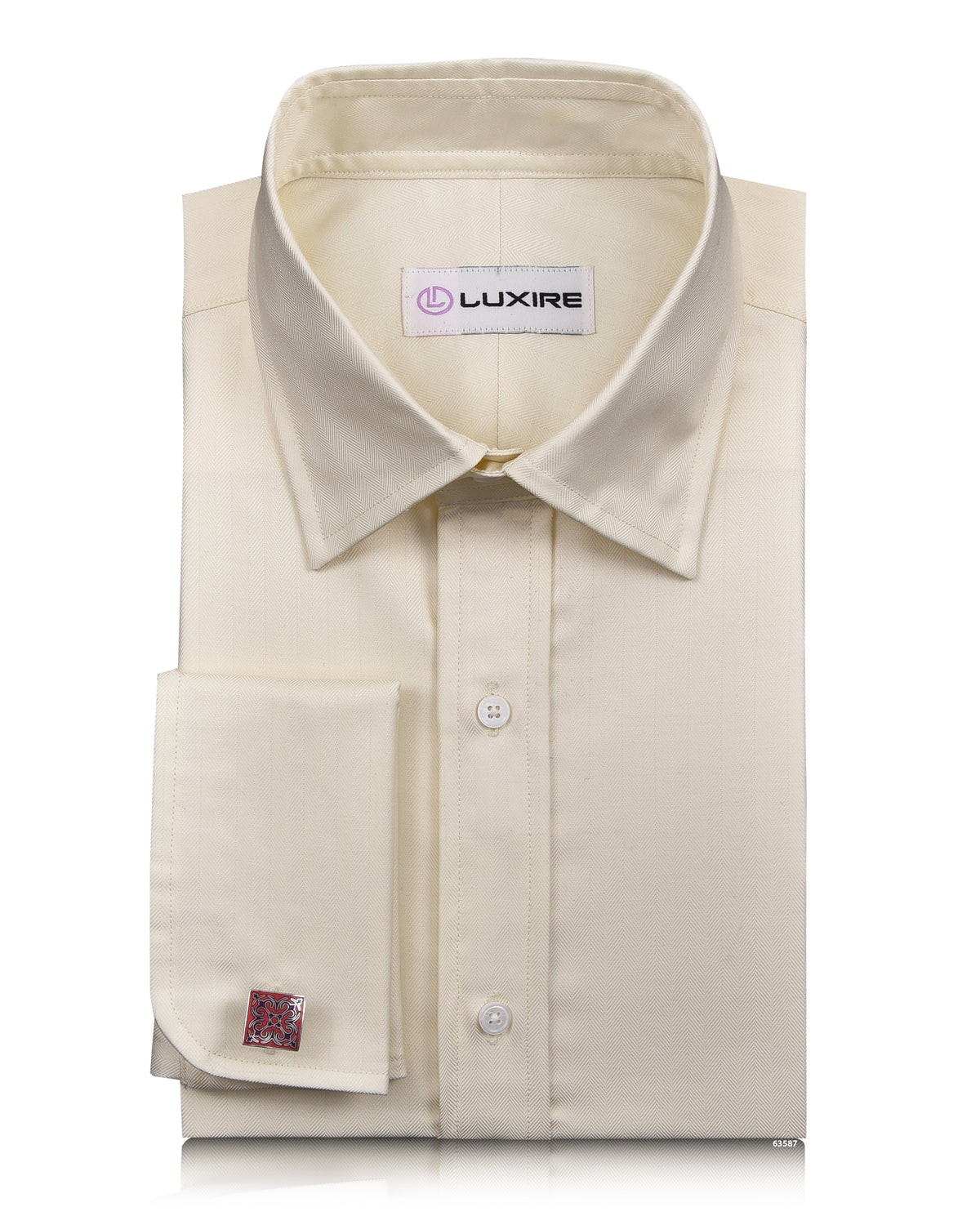 Cream Herringbone Shirt - 1