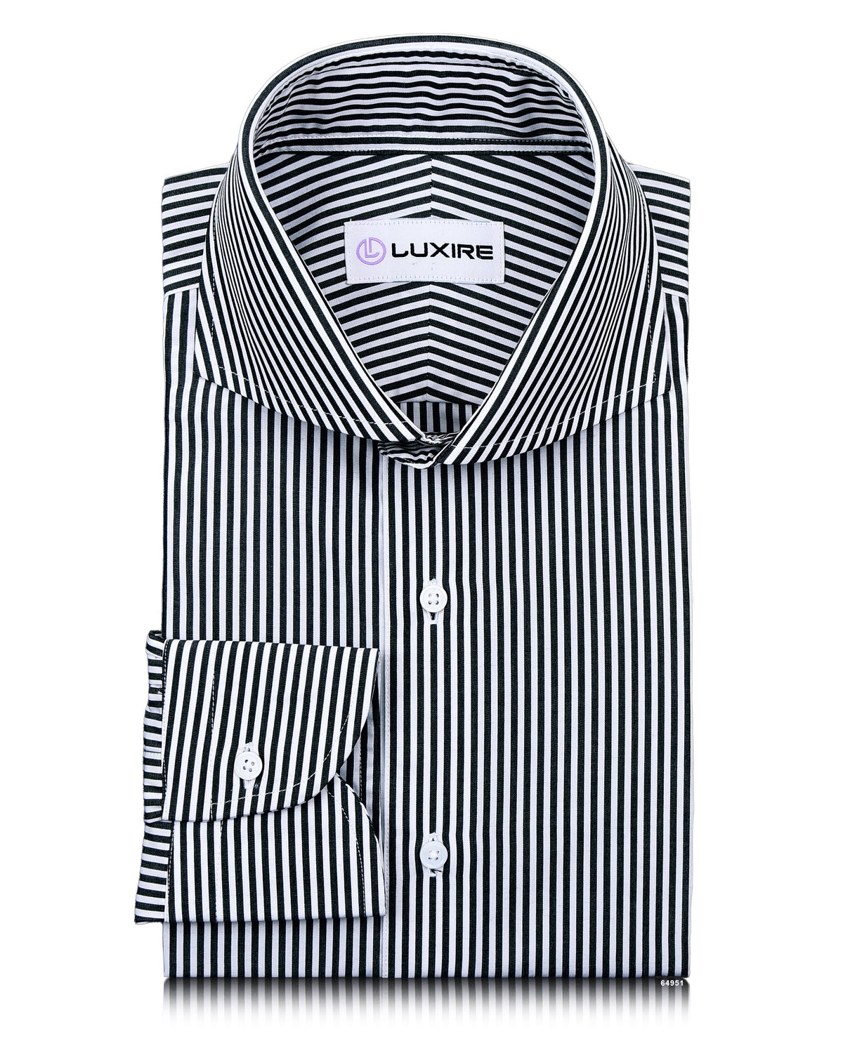 Dark Black Pencil Stripes On White - 1