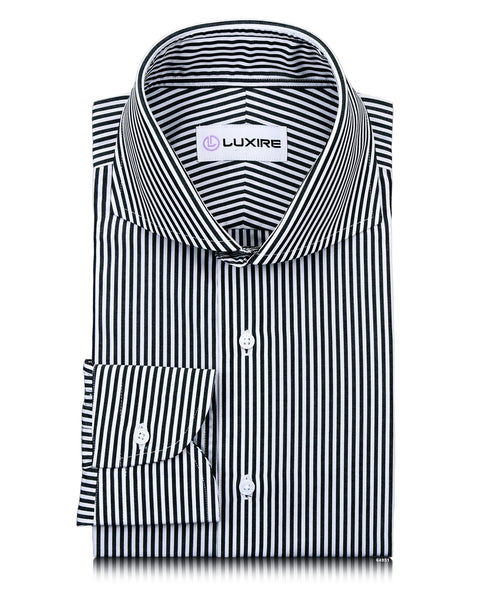 Dark Black Pencil Stripes On White
