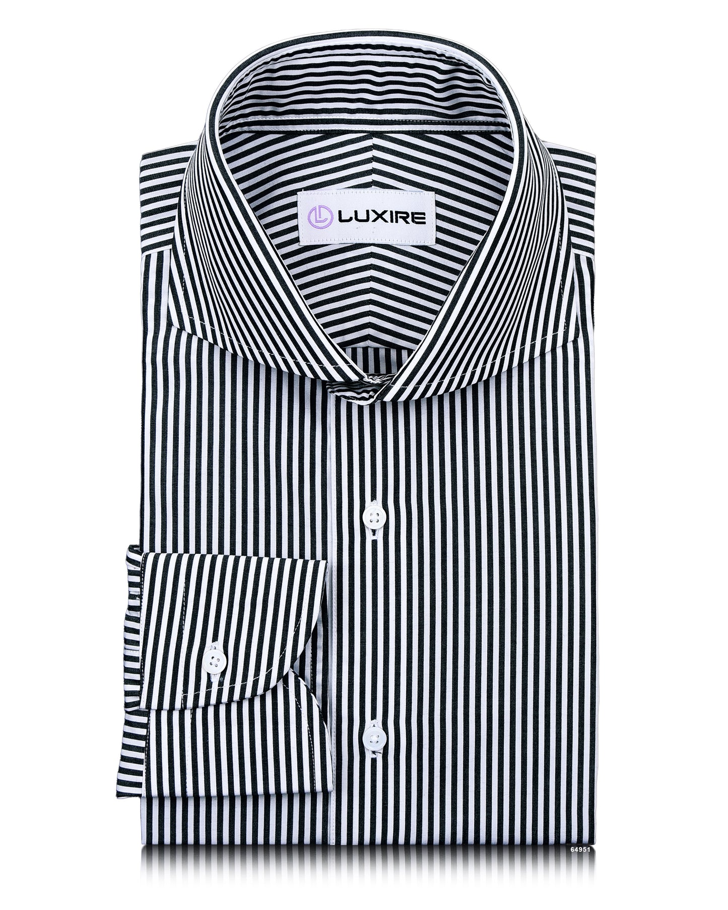 Dark Black Pencil Stripes On White