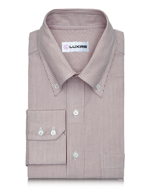 Maroon Dress Stripes Seersucker