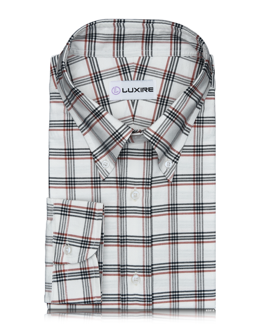 Red Navy Tattersall Checks Shirt