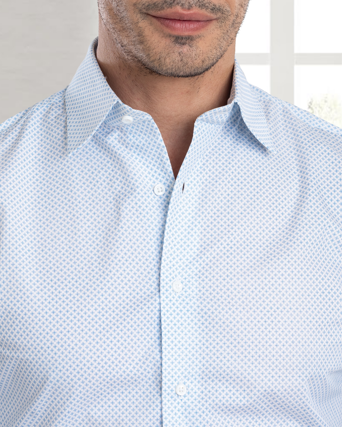 Classic Blue Bloom Print on White - 2