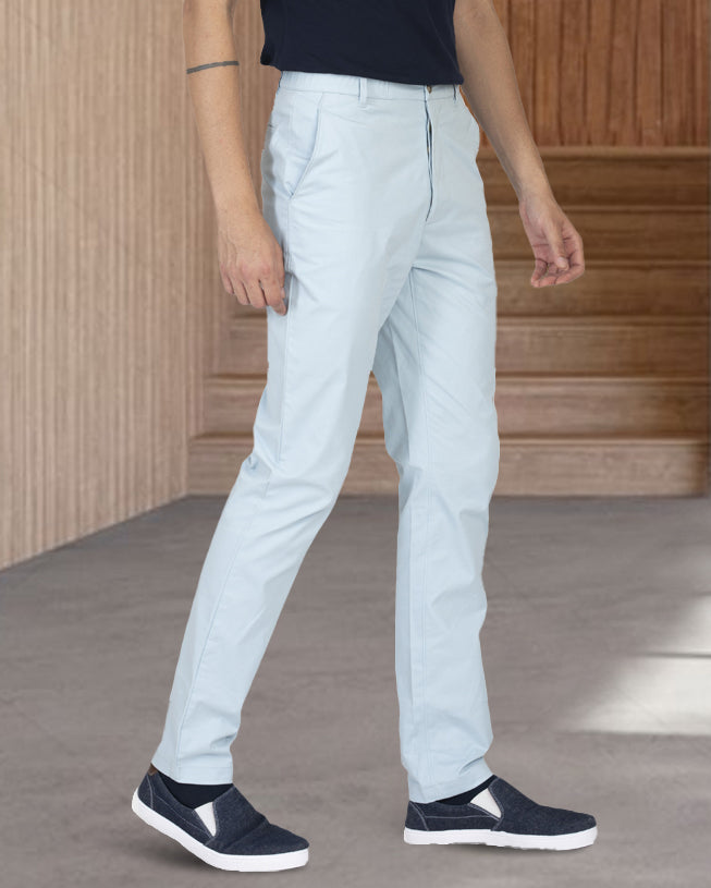 Genoa Powder Blue Chino - 1