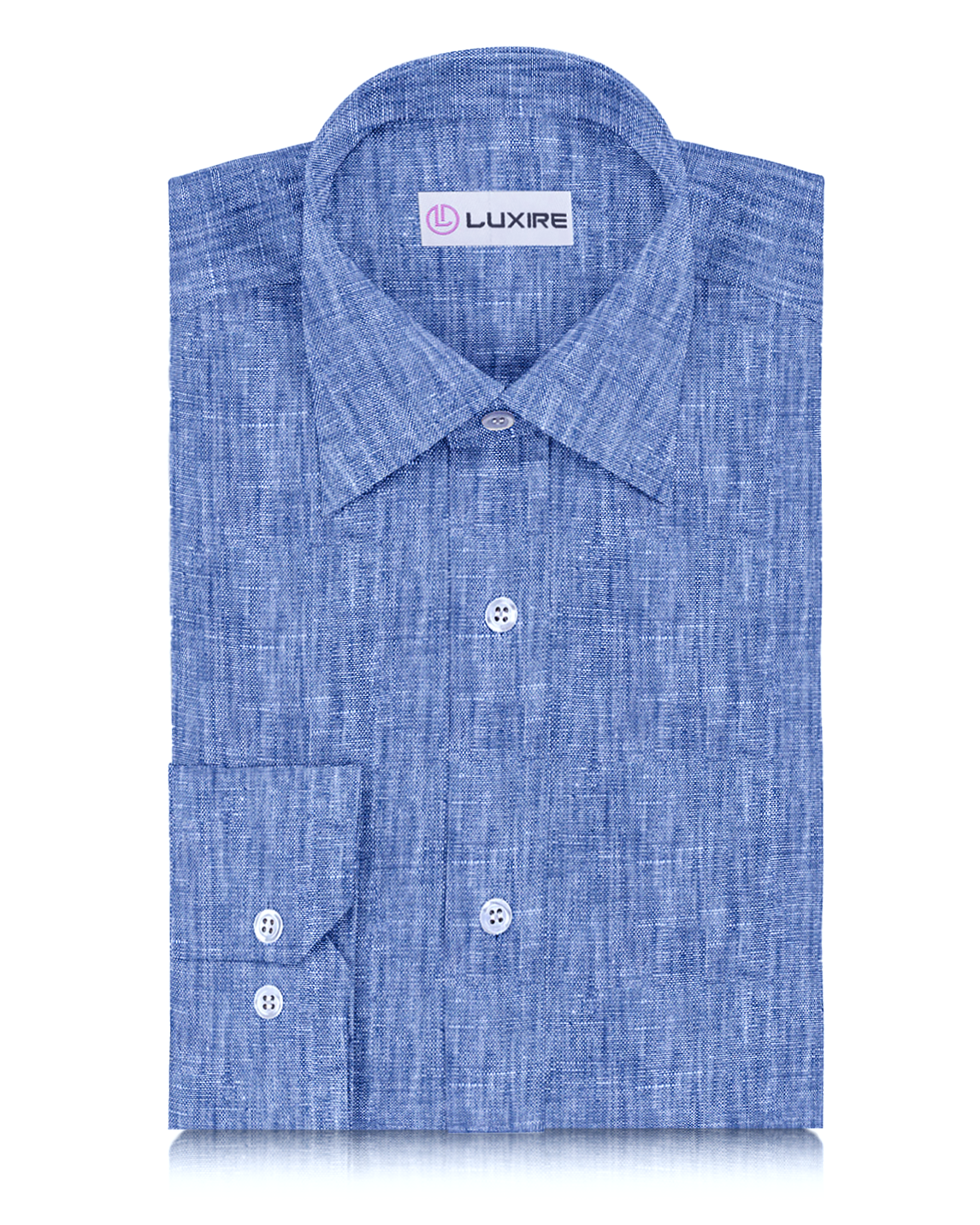 Dark Blue Linen Shirt - 1