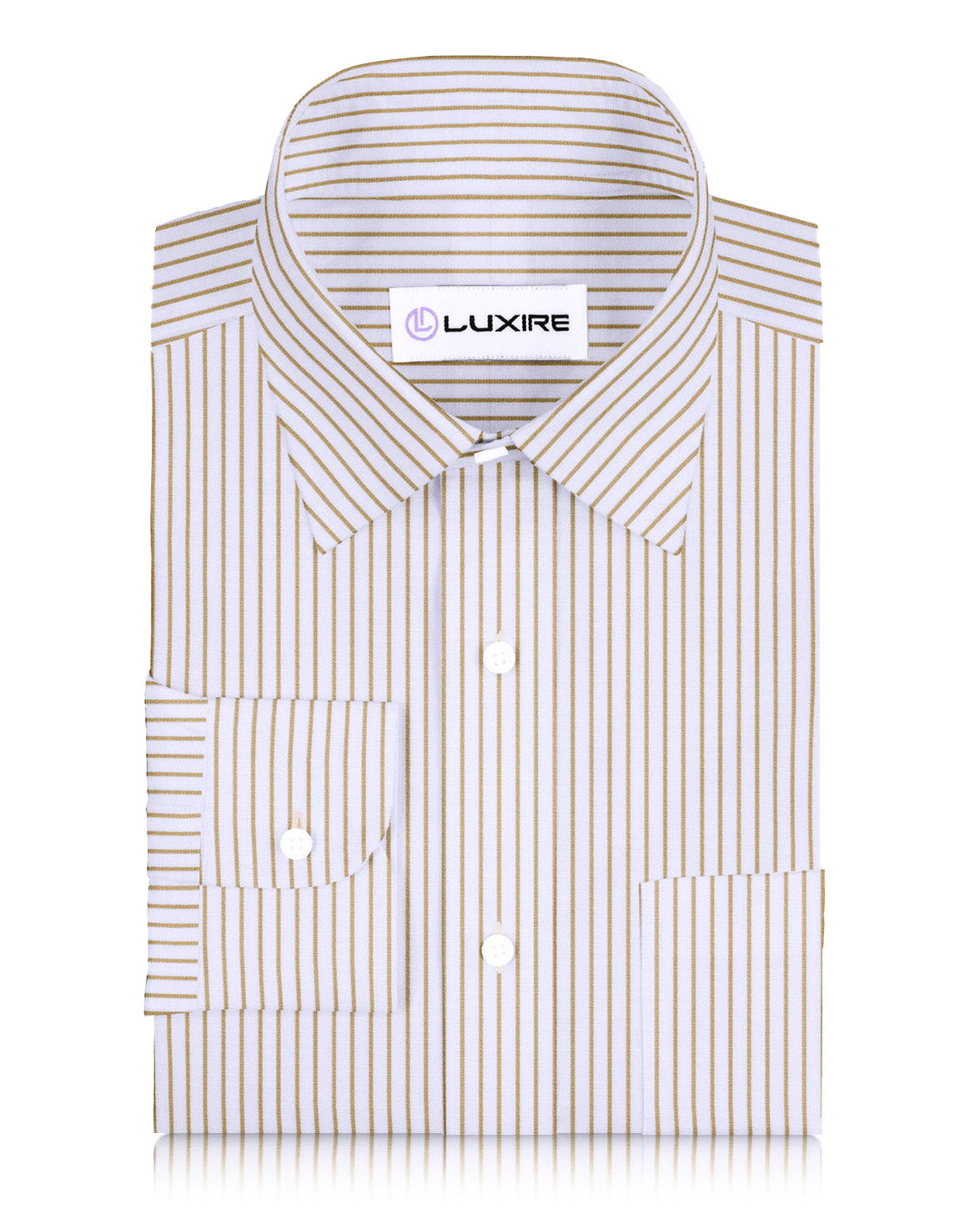 Cotton Linen: Ecru Stripes On white