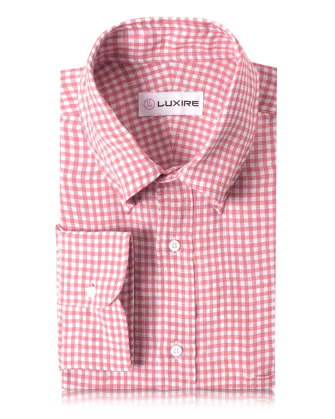 Linen: Salmon Pink Gingham