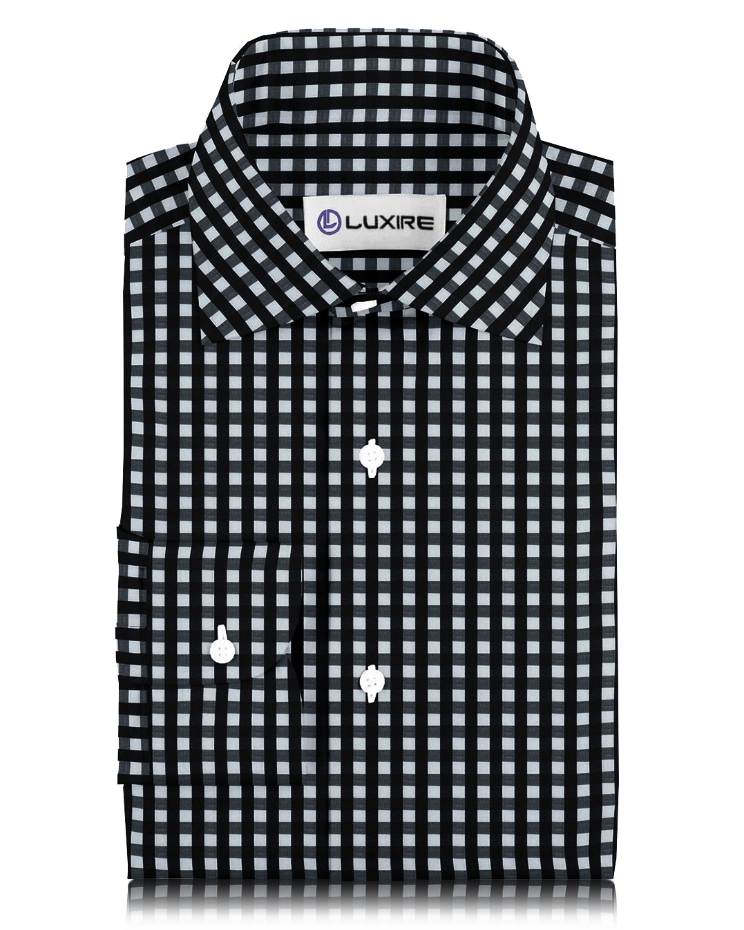 Monti Black White Mid Gingham Twill - 1