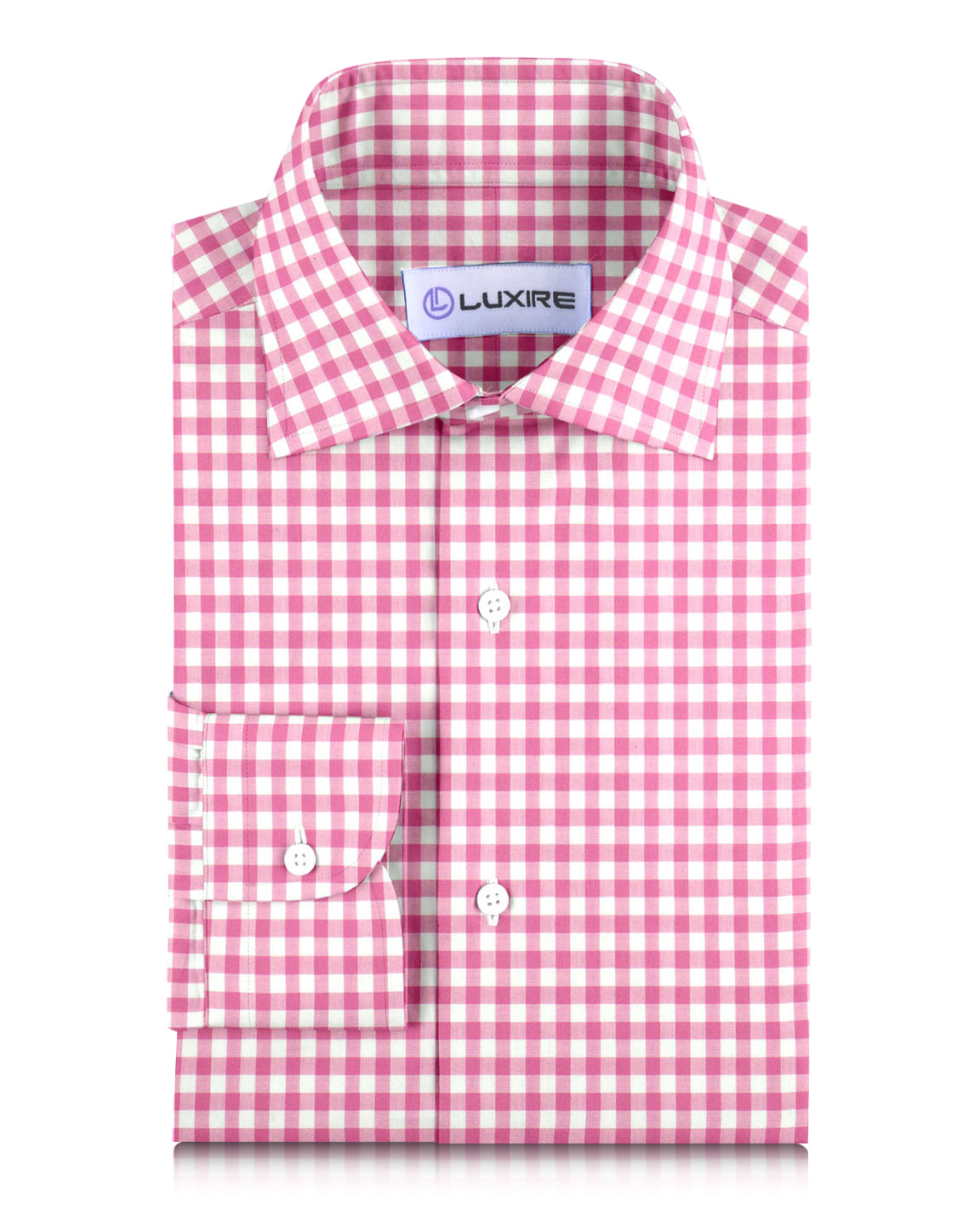 Bright Pink Bold Gingham on White - 1