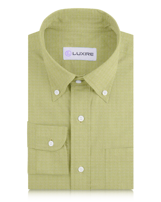 Linen: Lemon Green Pin Stripes