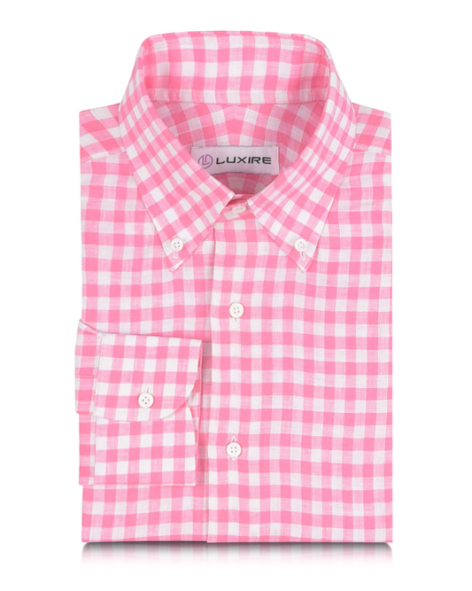 Pink Linen Gingham