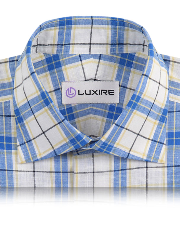 Checks: Blue White Plaid Chambray - 2