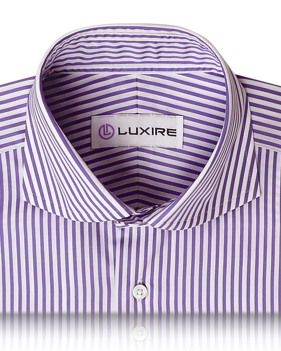 Purple Dress Stripes on White - 2