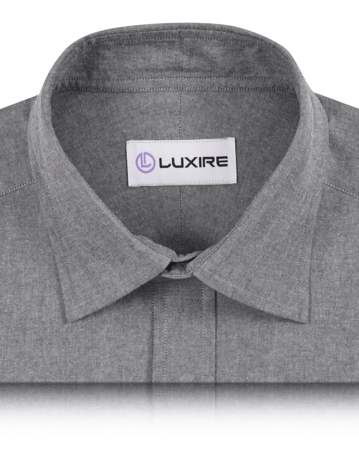 Grey Heathered Chambray Shirt - 2