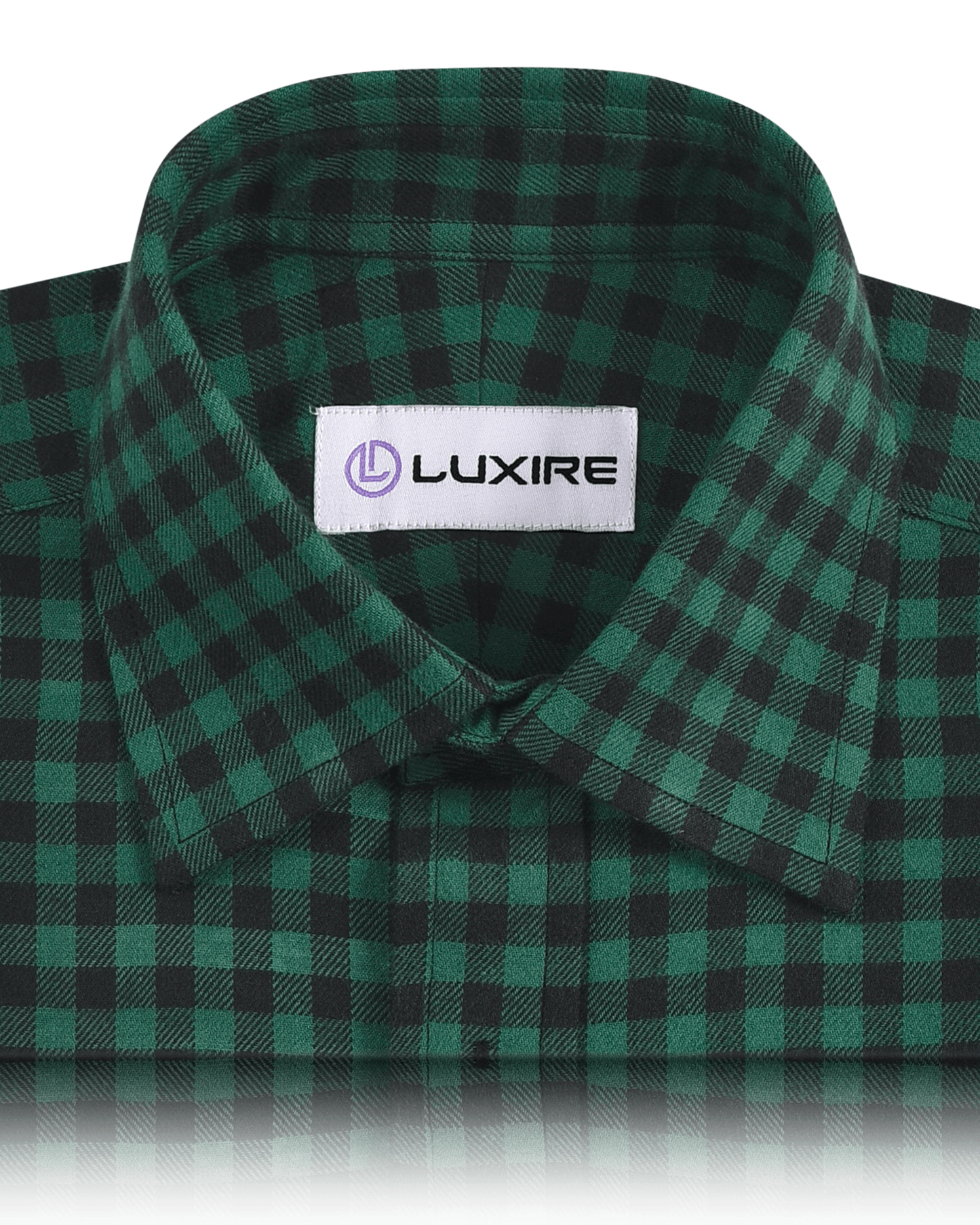 Green Black Gingham Twill Flannel