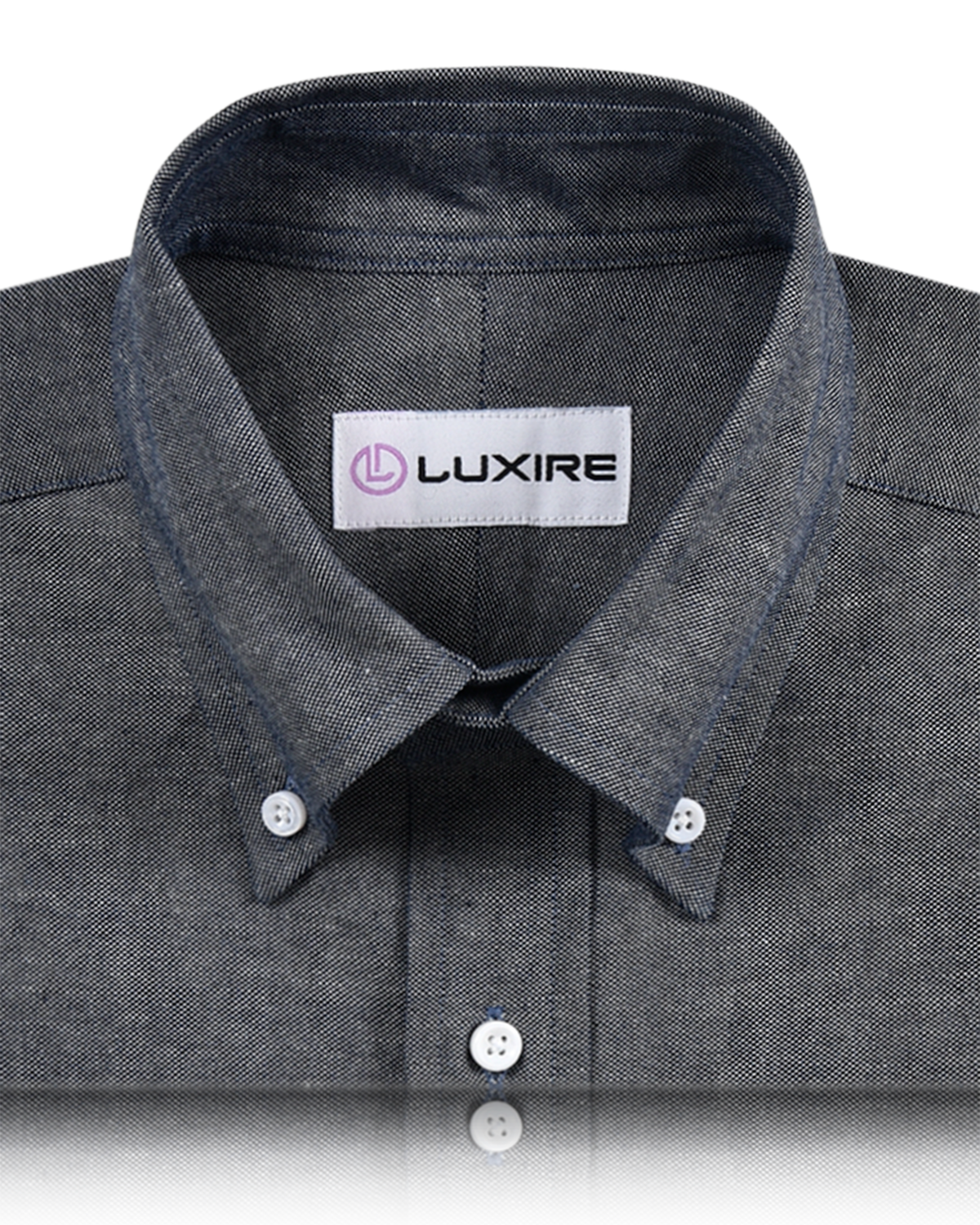 Dark Navy Blue Oxford Dress Shirt - 2