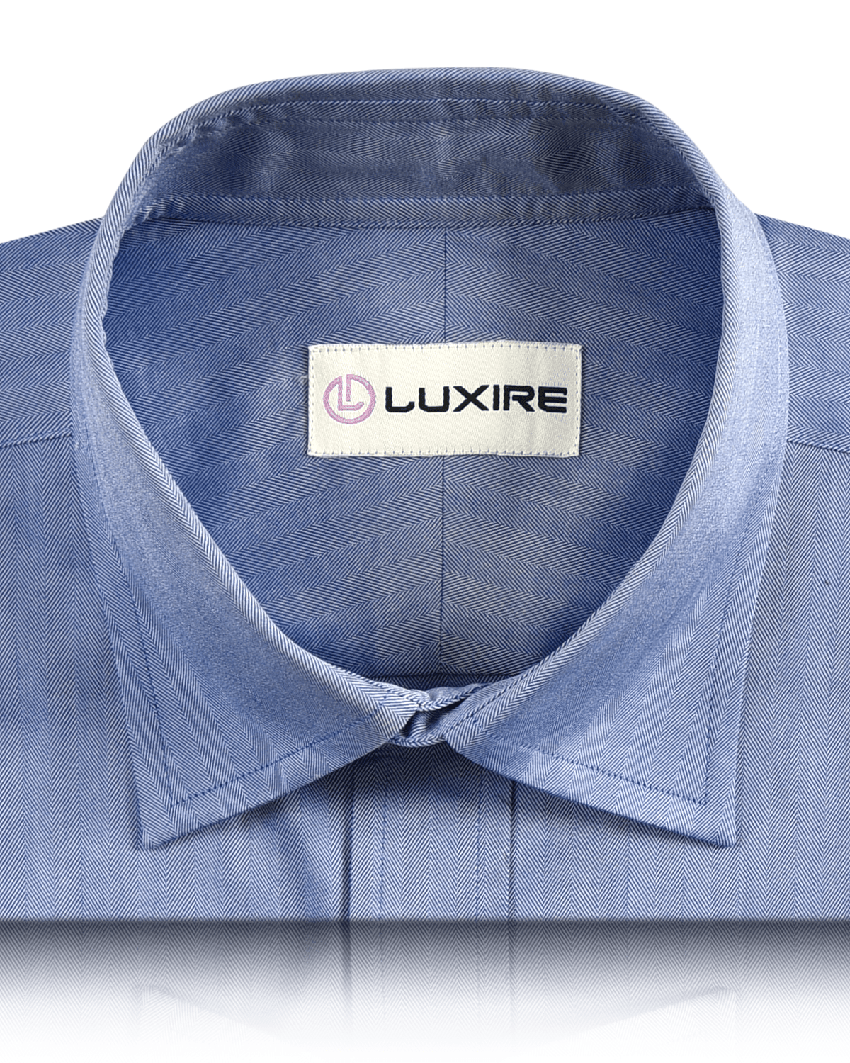 Classic Blue Herringbone Shirt - 2