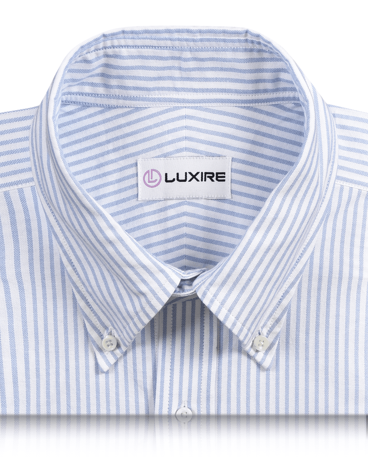 Blue Stripes On Textured White - 2