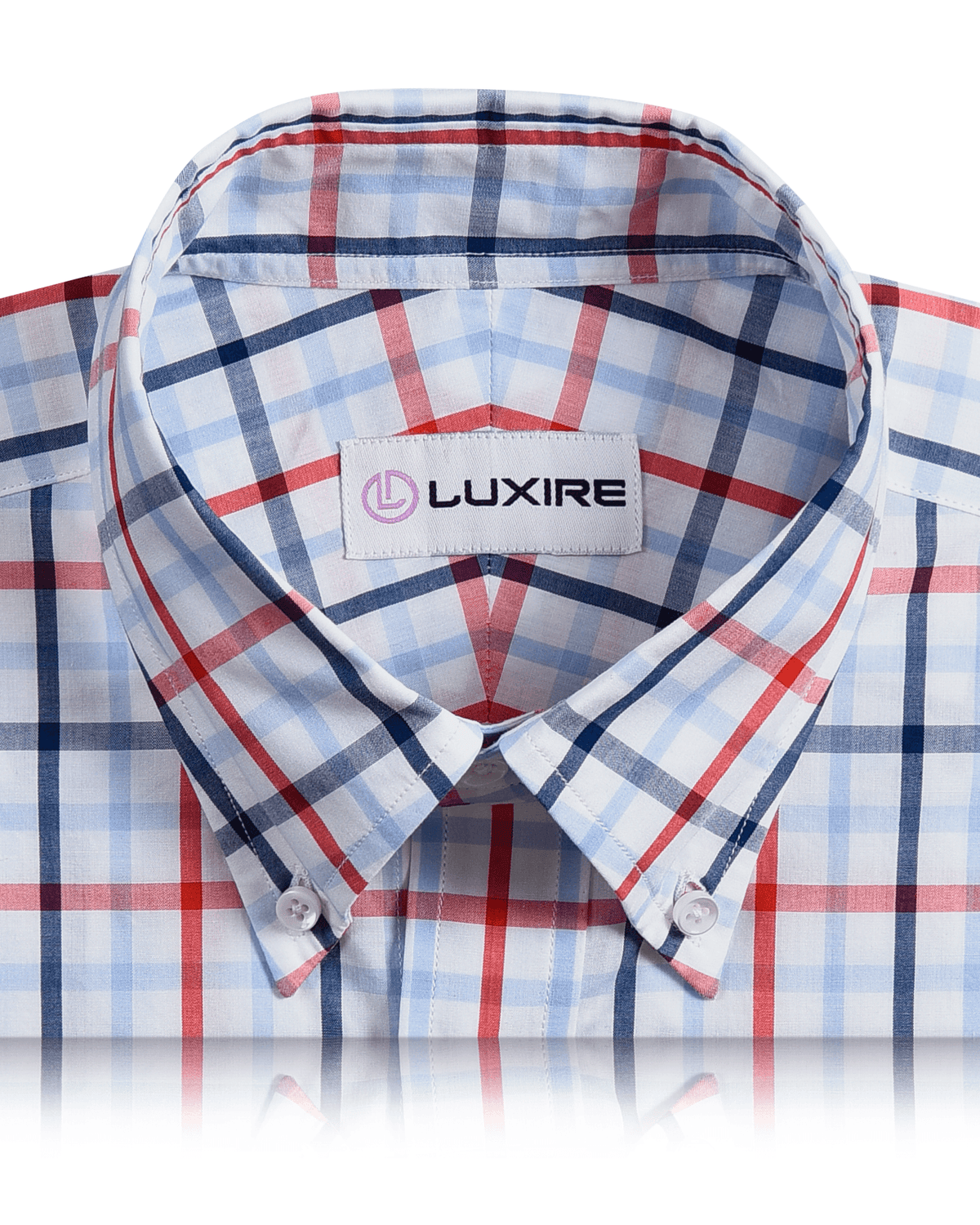 Red Navy Big Tattersall Shirt - 2