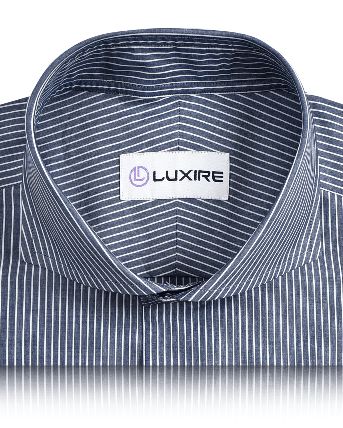 Grey Navy White Pencil Stripes - 2