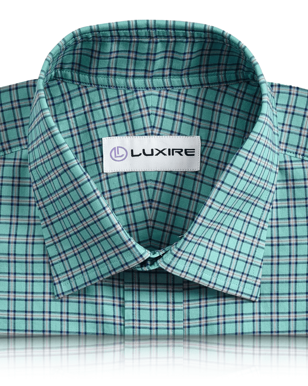 Blue Green Gingham Checks Oxford - 2