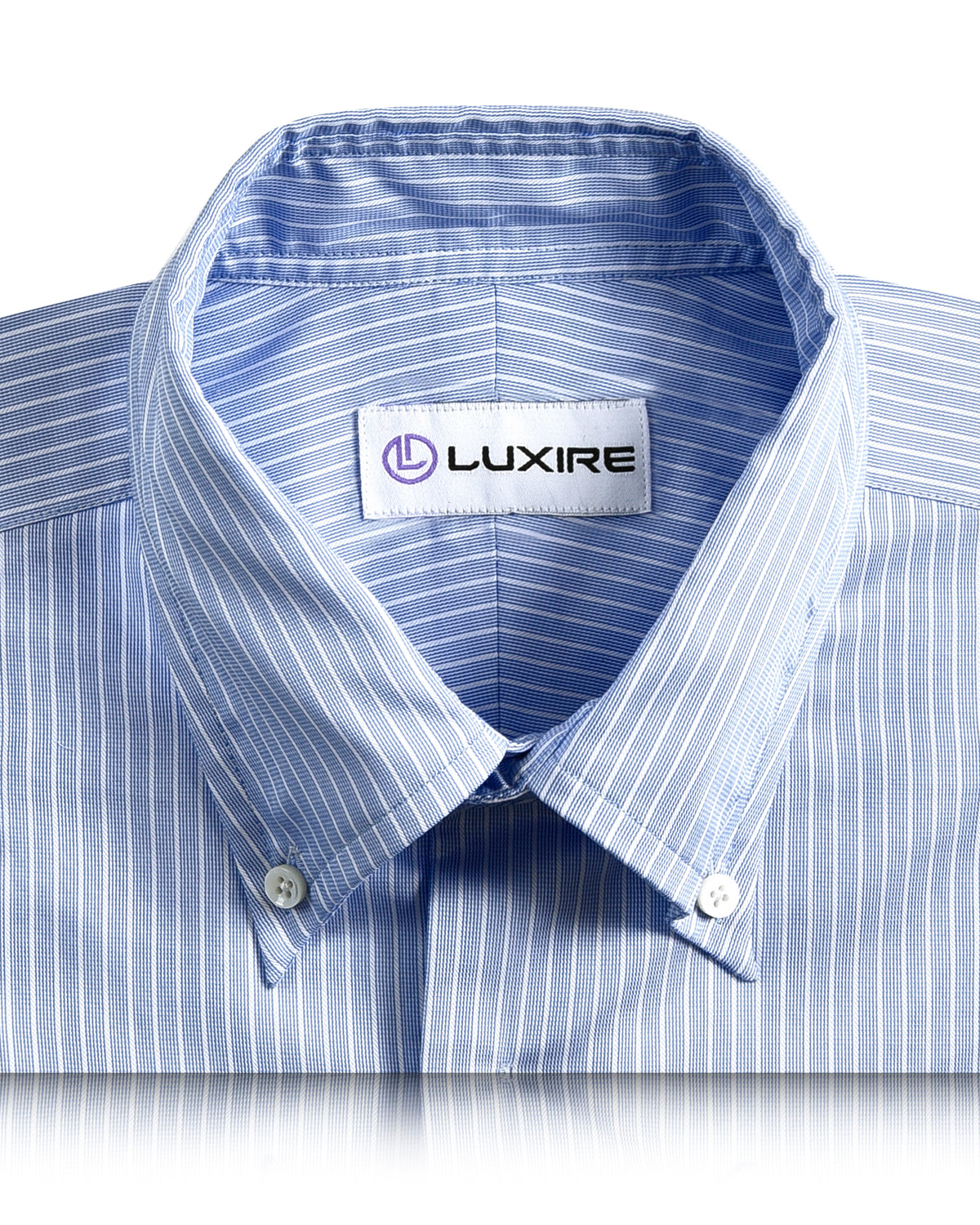 Blue White Striped Business Shirt - 2