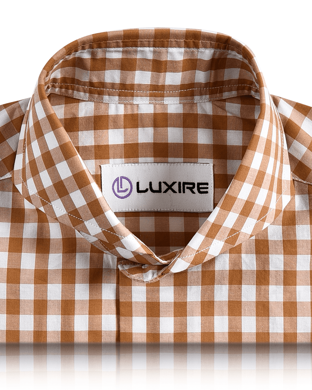 Light Tan Gingham Shirt - 2