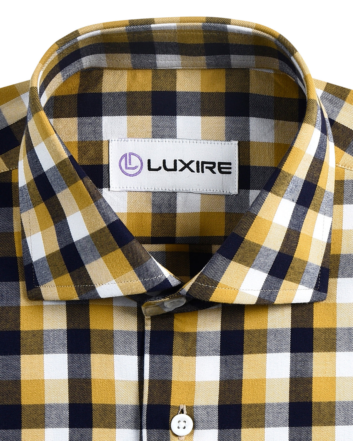 Fall Checks: Light Mustard Purple Gingham - 2