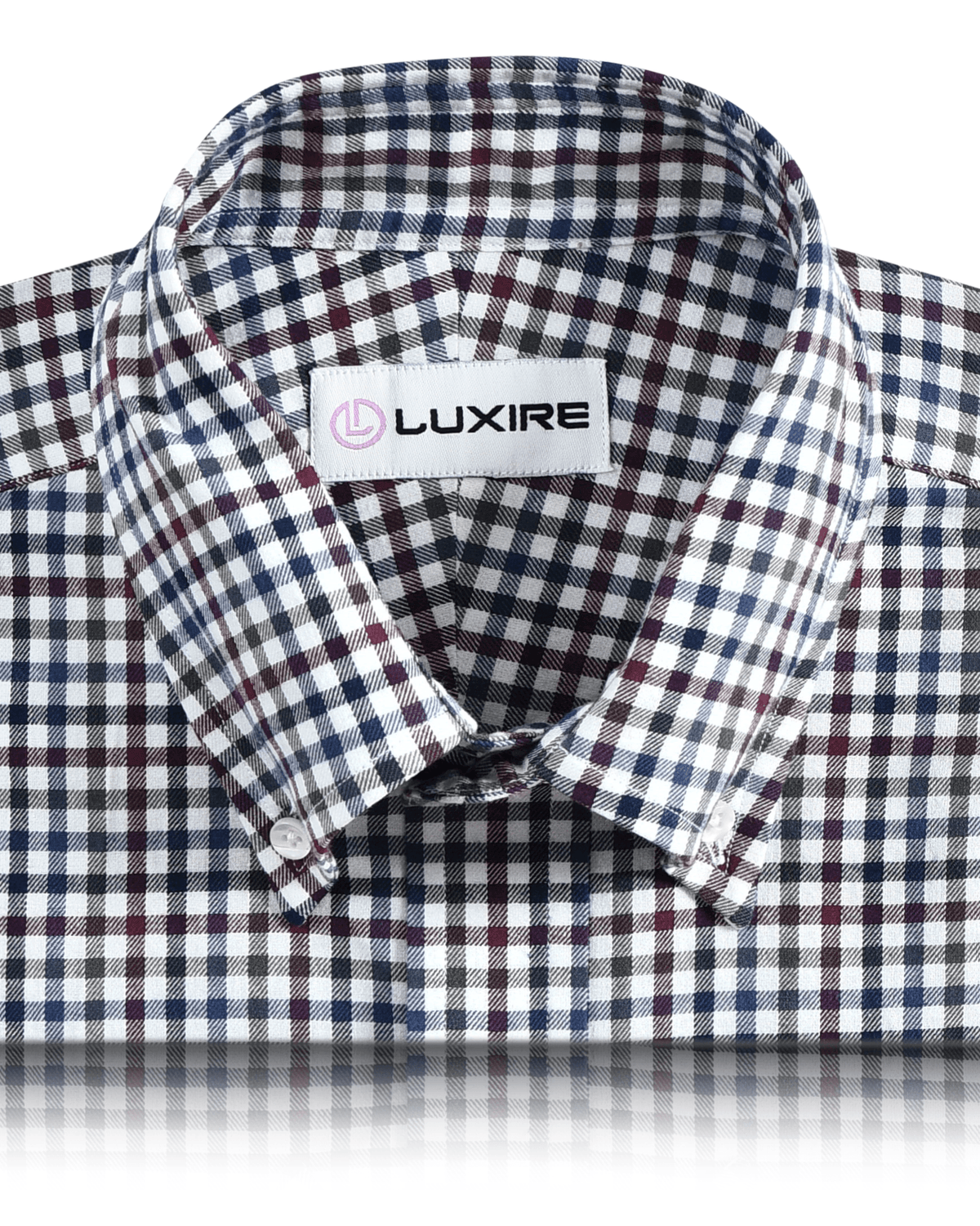 Maroon With Blue Green Tattersall Checks Twill - 2