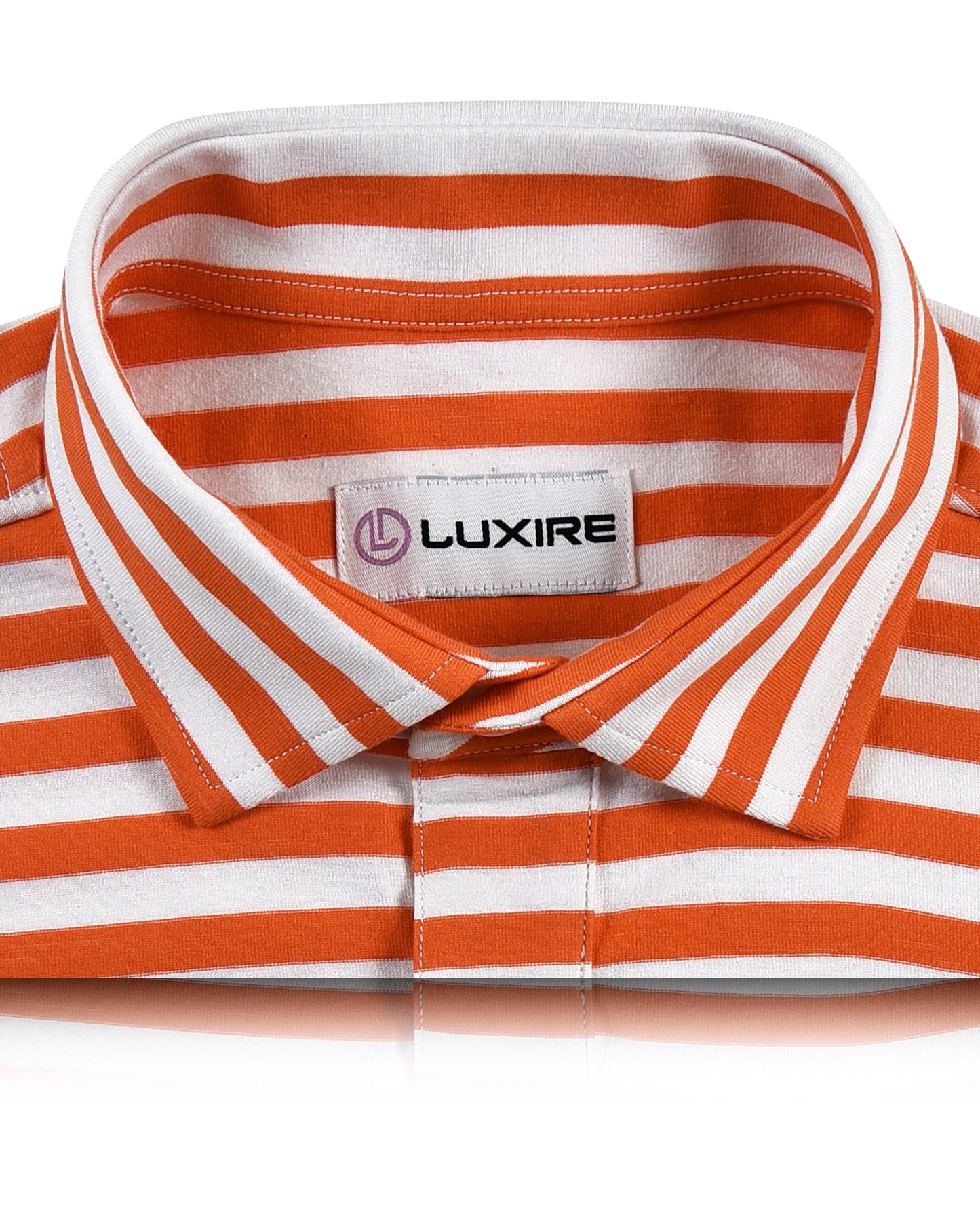 Orange white stripes T-shirt