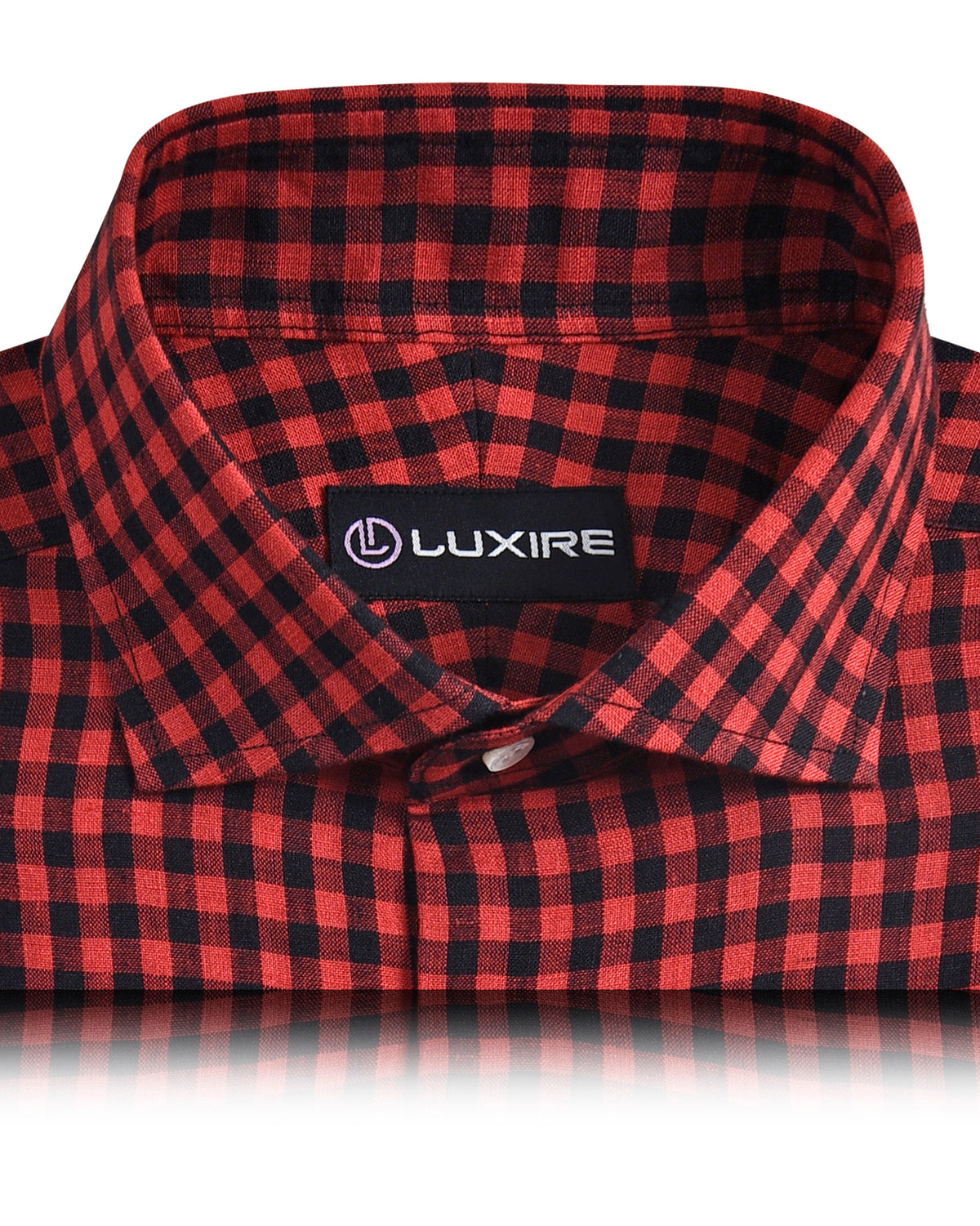 Linen:Red Black Gingham Checks - 2