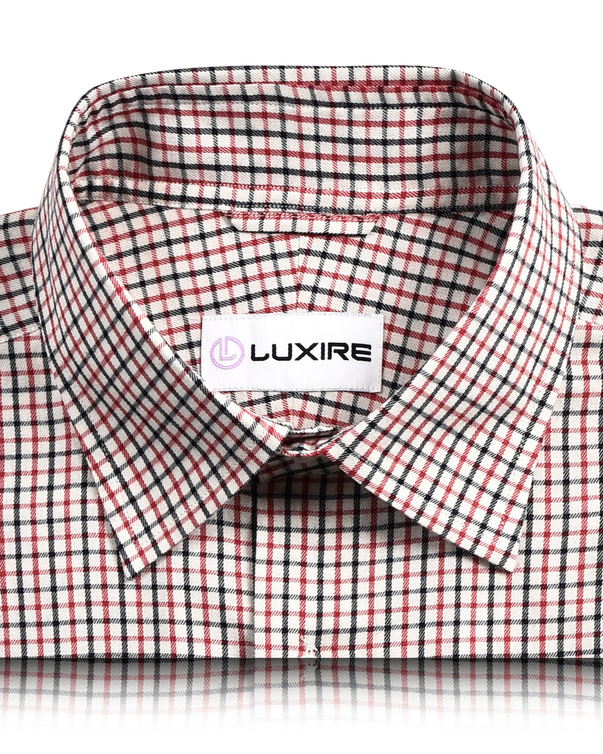 Black Red in Ecru Checks - 2