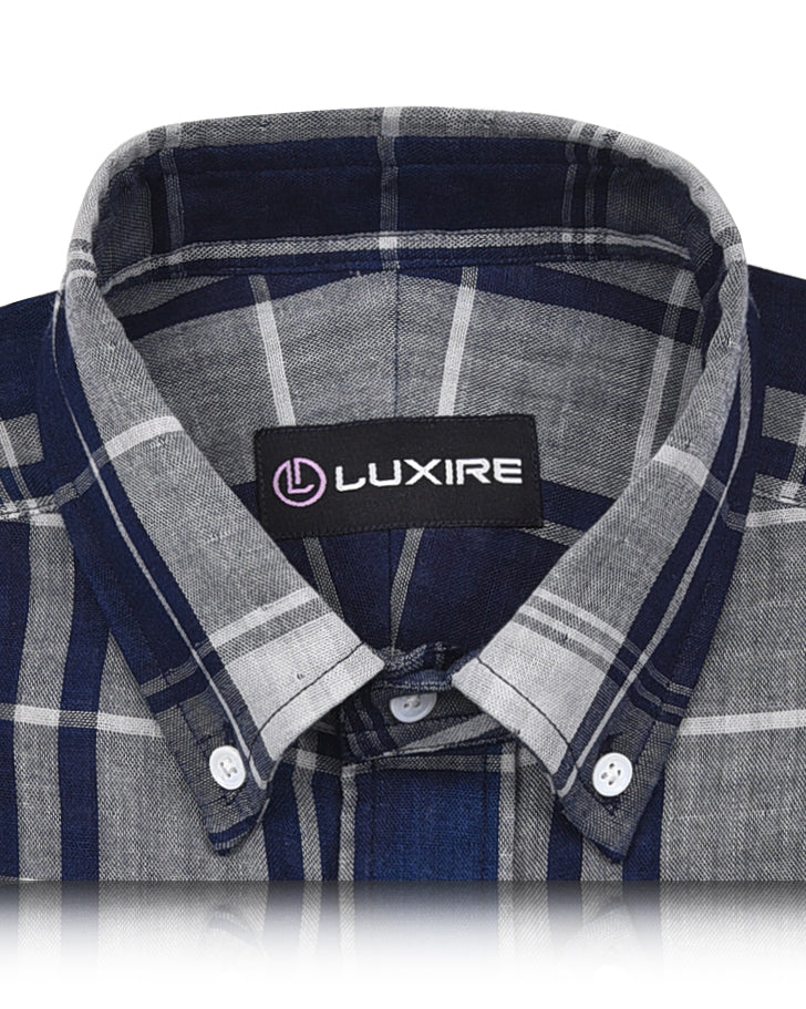 Aegean Blue Grey Checks Shirt - 2
