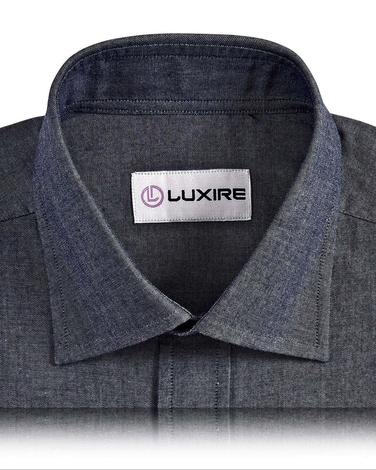 Navy Greyed Madapolam Chambray - 2