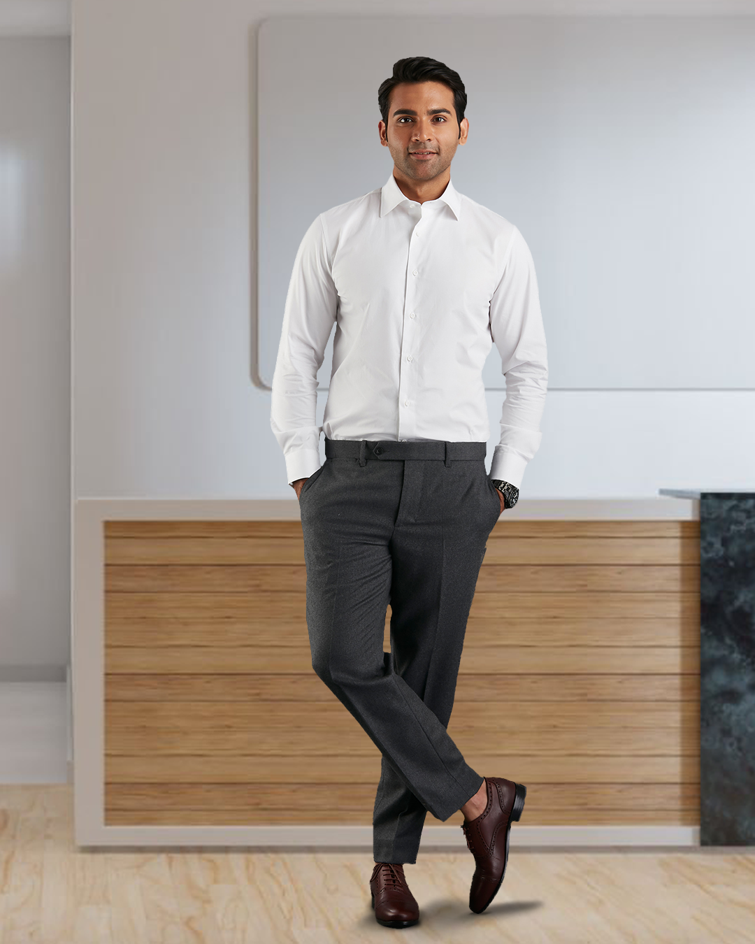 Fine White Twill Shirt - 2