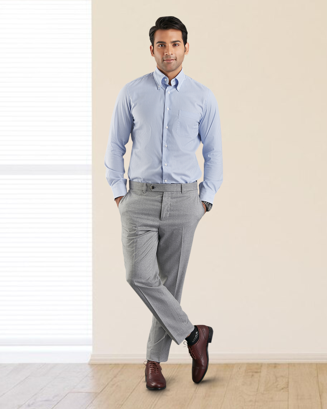 Light Blue Stripes Shirt - 3