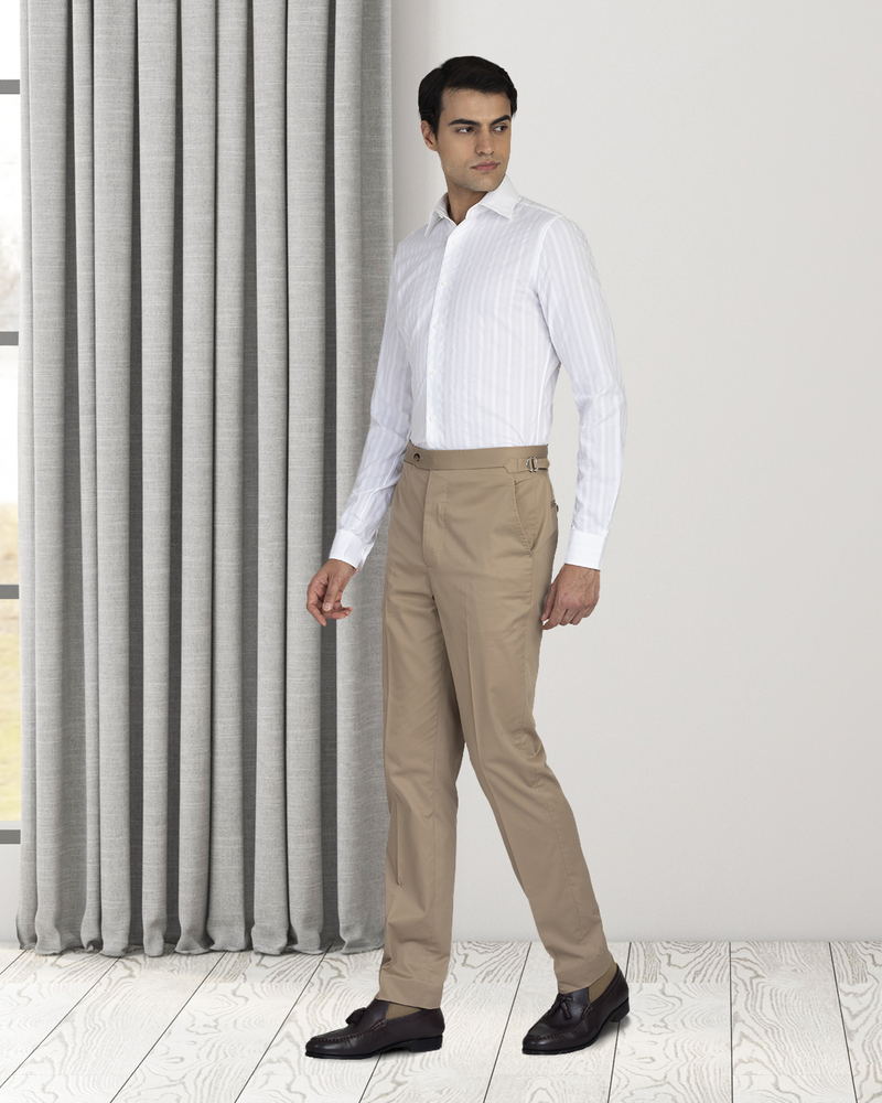 Sand Cotton Dress Pant