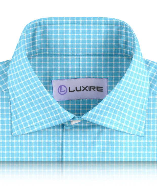 Linen: Teal Blue Graph Checks